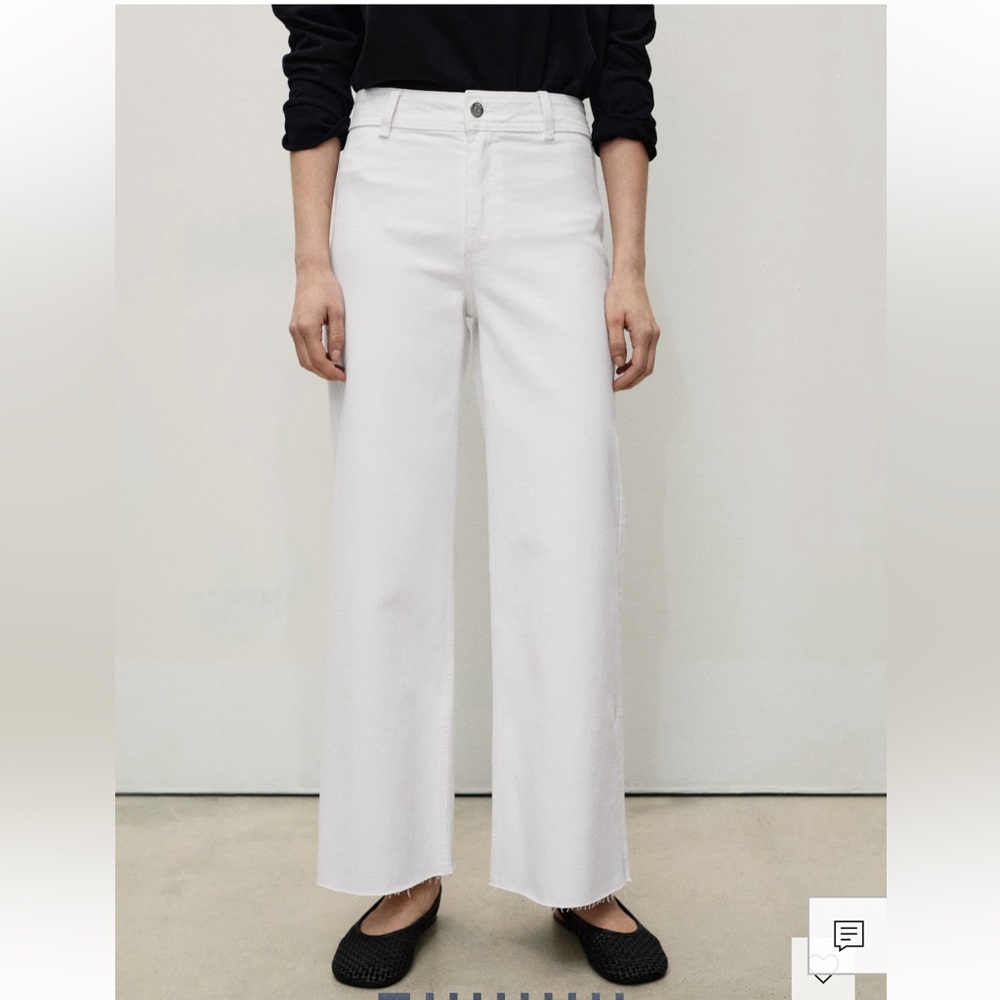 NWOT White CULOTTE HIGH-RISE JEANS